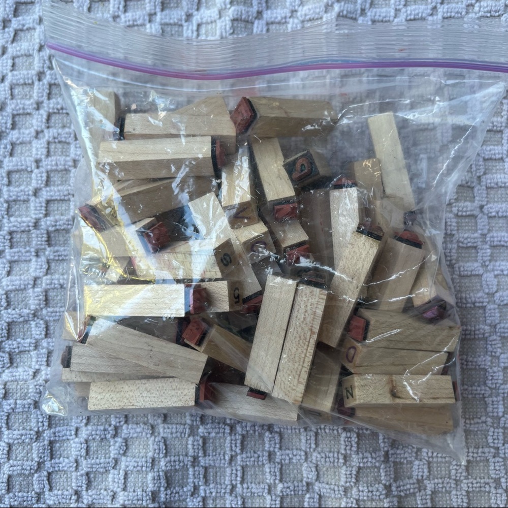 Vintage 92 Rubber Stamp Lot with alphabet and number Collection stamps